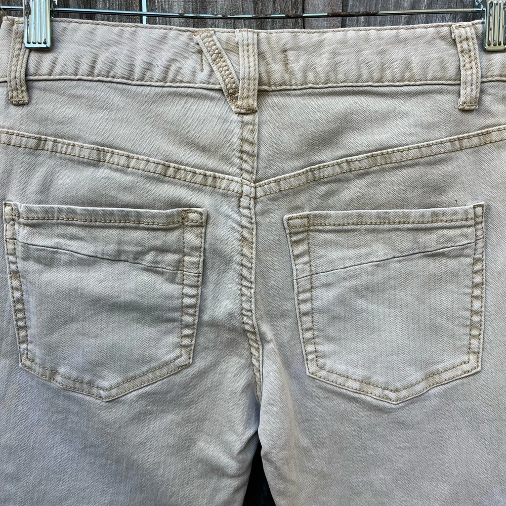 Free People Herringbone Cream Women Jeans